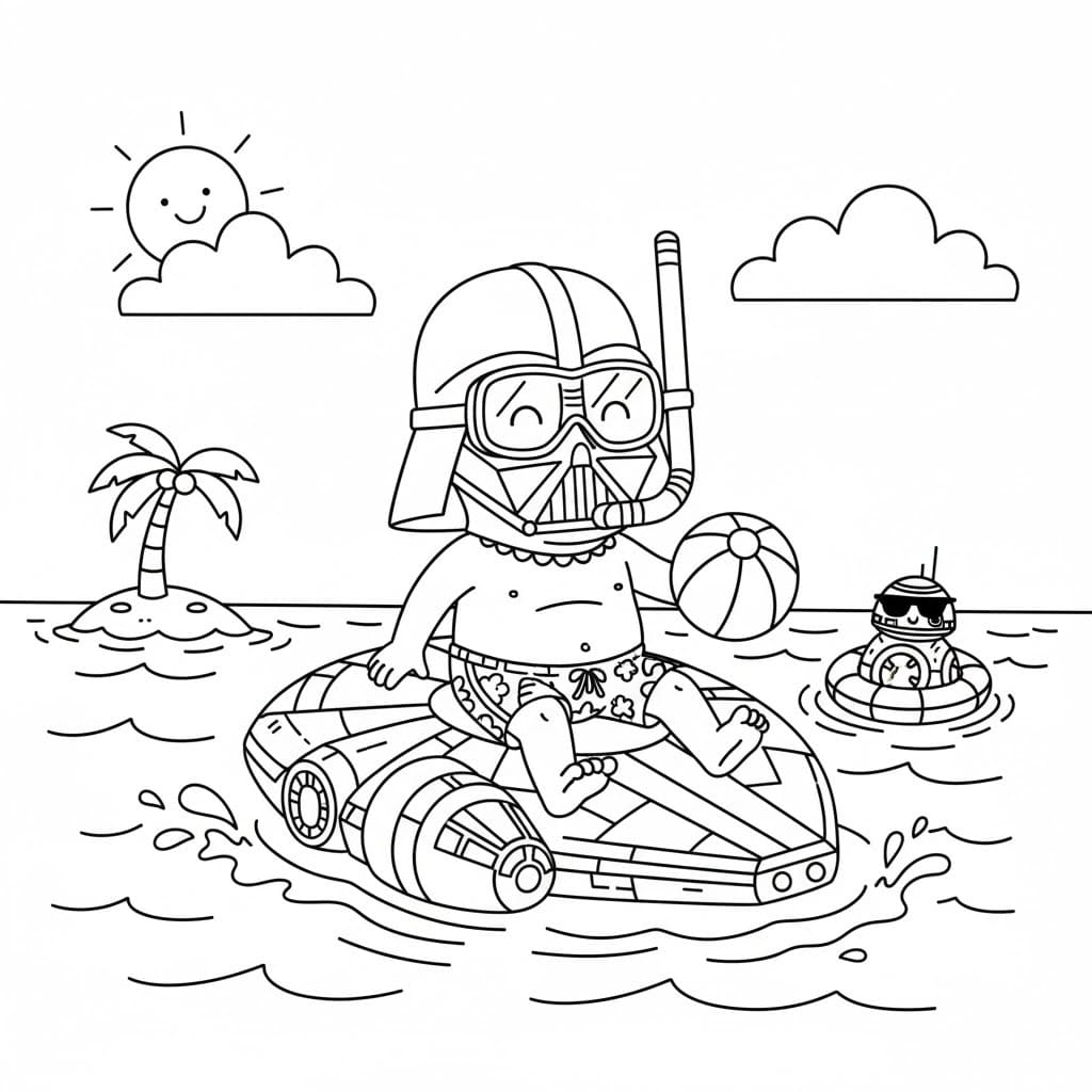 Nakreslete Darth Vader 2 omalovánka