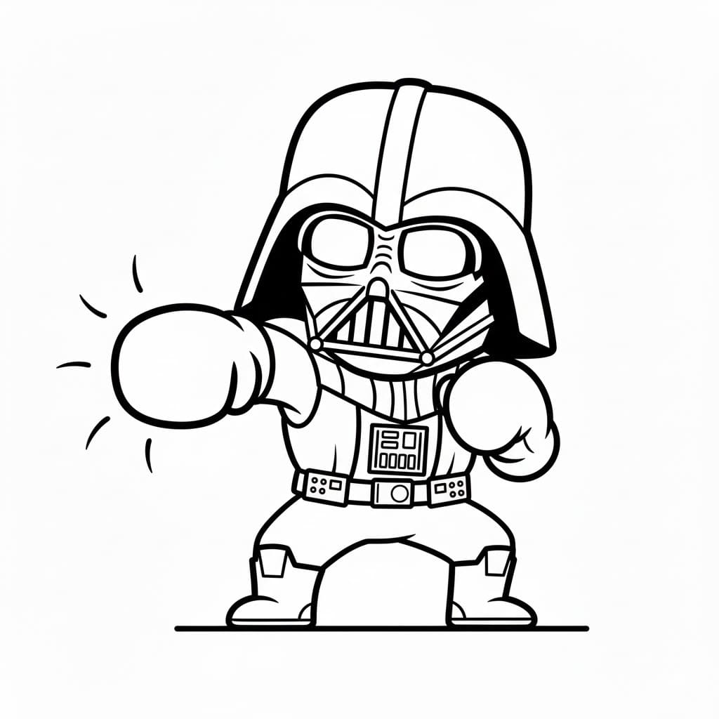 Nakreslete Darth Vader 3 omalovánka