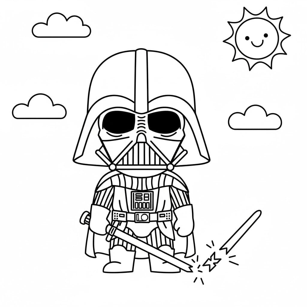 Nakreslete Darth Vader 7 omalovánka