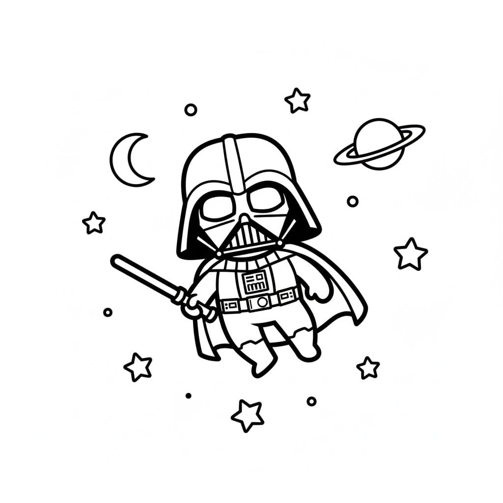 Nakreslete Darth Vader 8 omalovánka