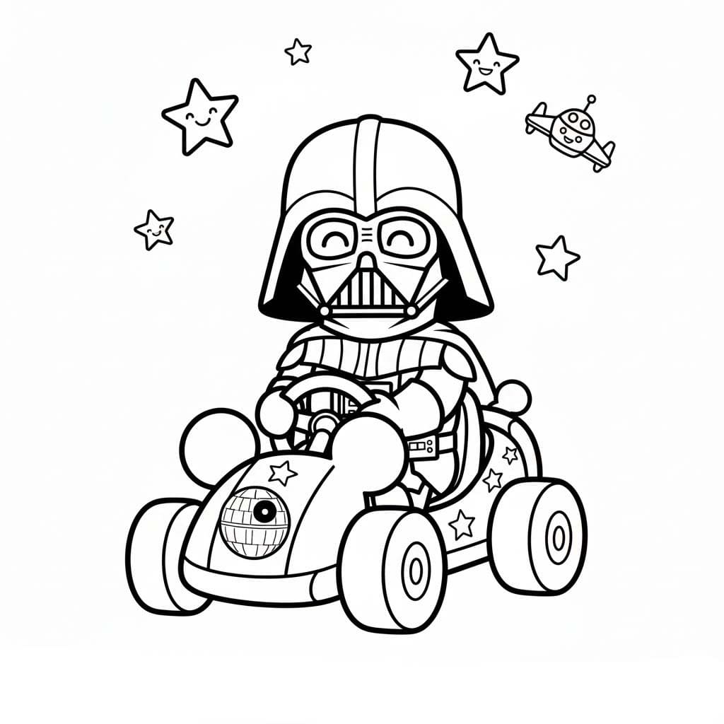 Nakreslete Darth Vader k vytisknutí omalovánka