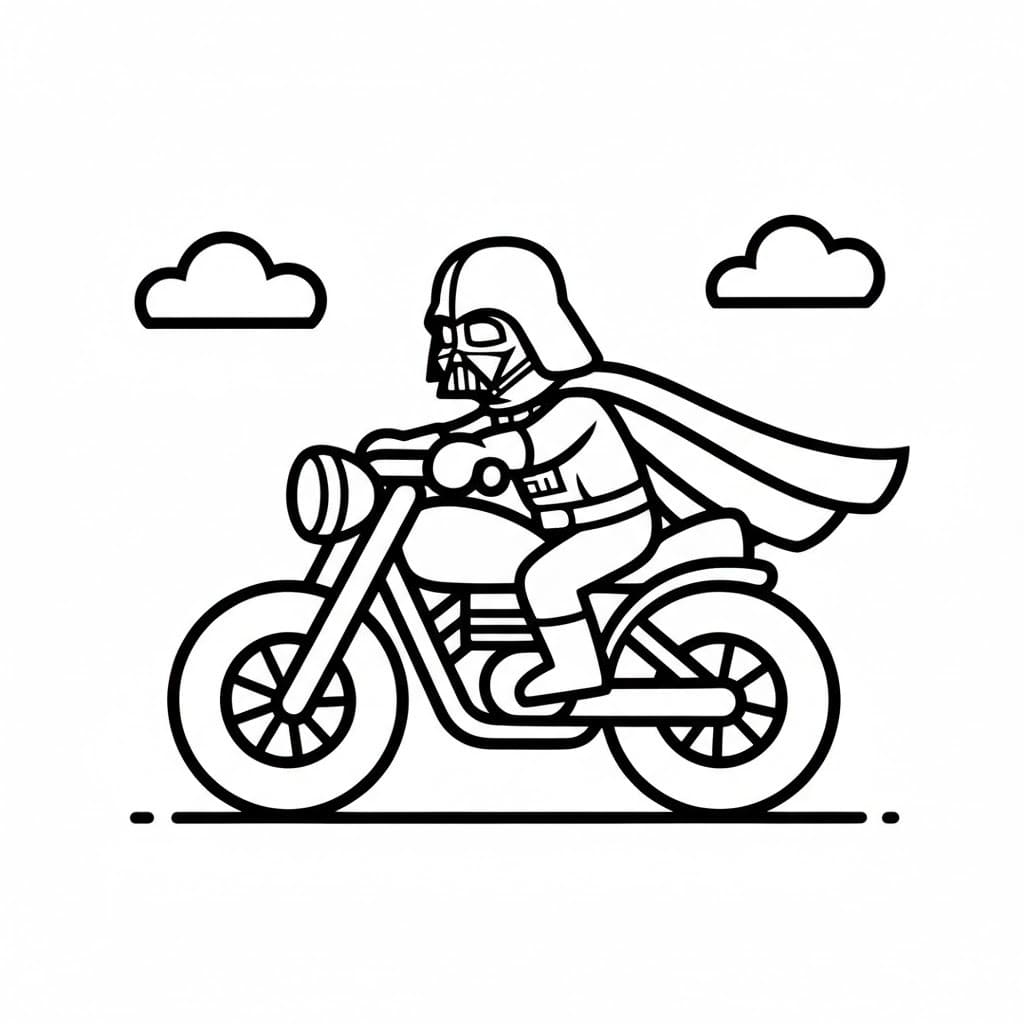 Nakreslete Darth Vader prostý omalovánka