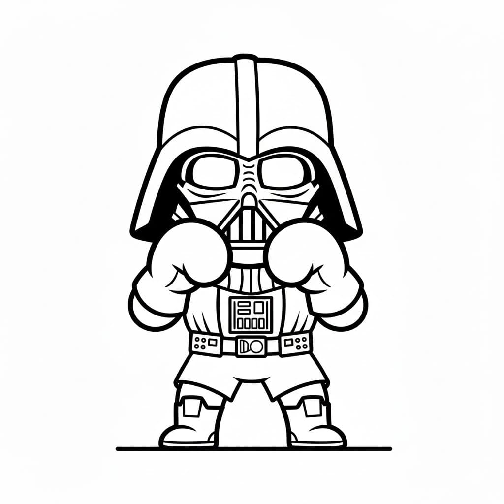 Nakreslete Darth Vader zdarma pro děti omalovánka