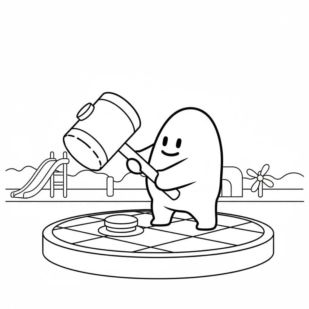 Nakreslete Fall Guys 8 omalovánka