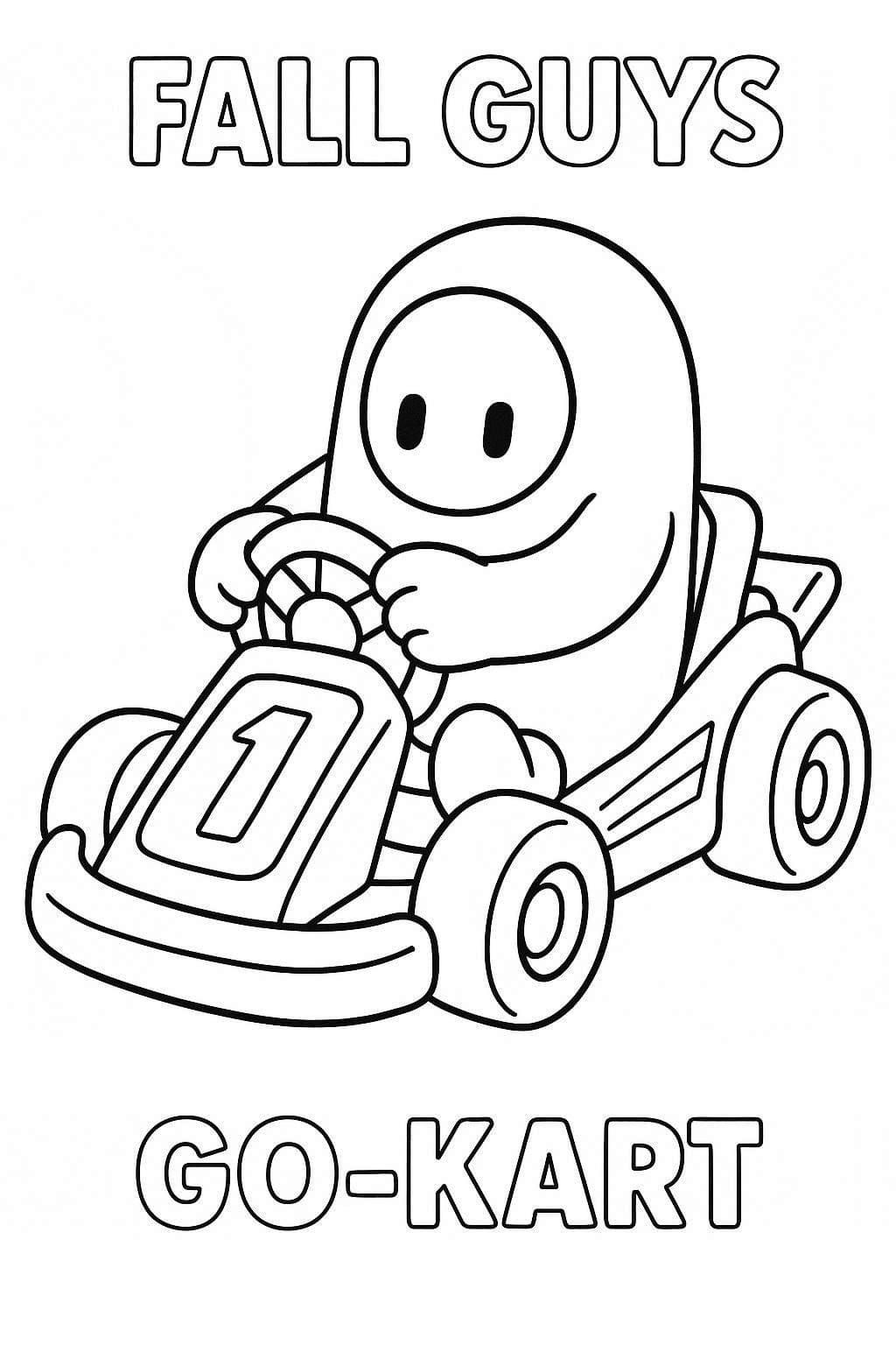 Nakreslete Fall Guys snadný omalovánka
