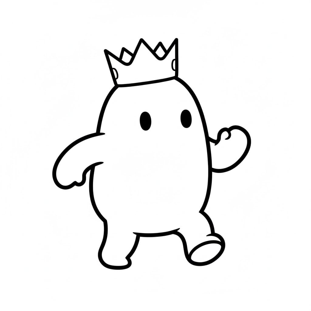 Nakreslete Fall Guys tisknutelné omalovánka