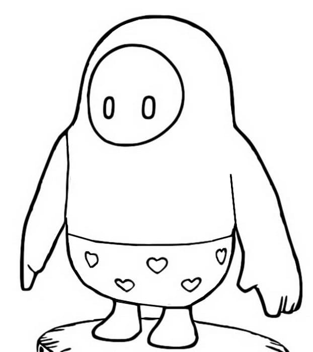 Nakreslete Fall Guys základní tisknutelné omalovánka