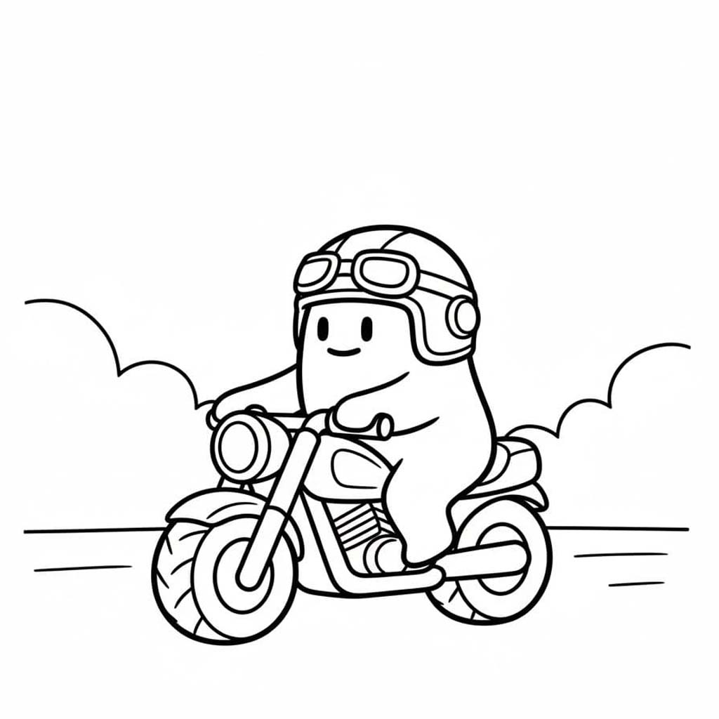 Nakreslete Fall Guys zdarma snadný omalovánka