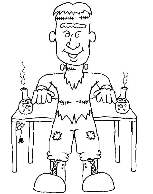 Nakreslete Frankenstein 4 omalovánka