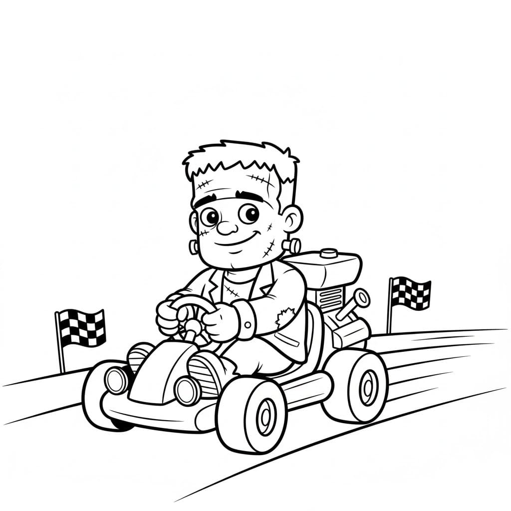 Nakreslete Frankenstein k vytisknutí zdarma omalovánka