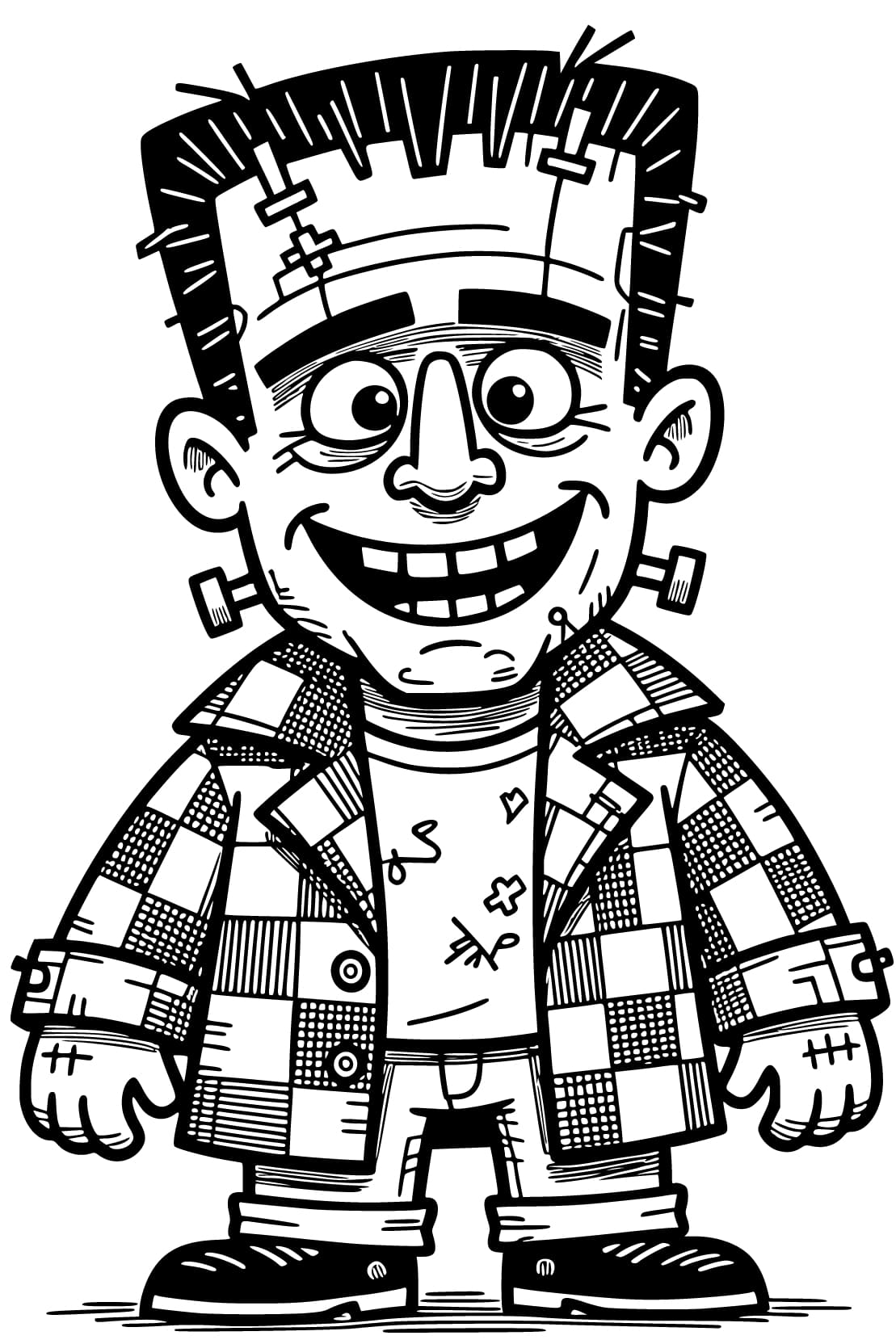 Nakreslete Frankenstein tisknutelné pro děti omalovánka