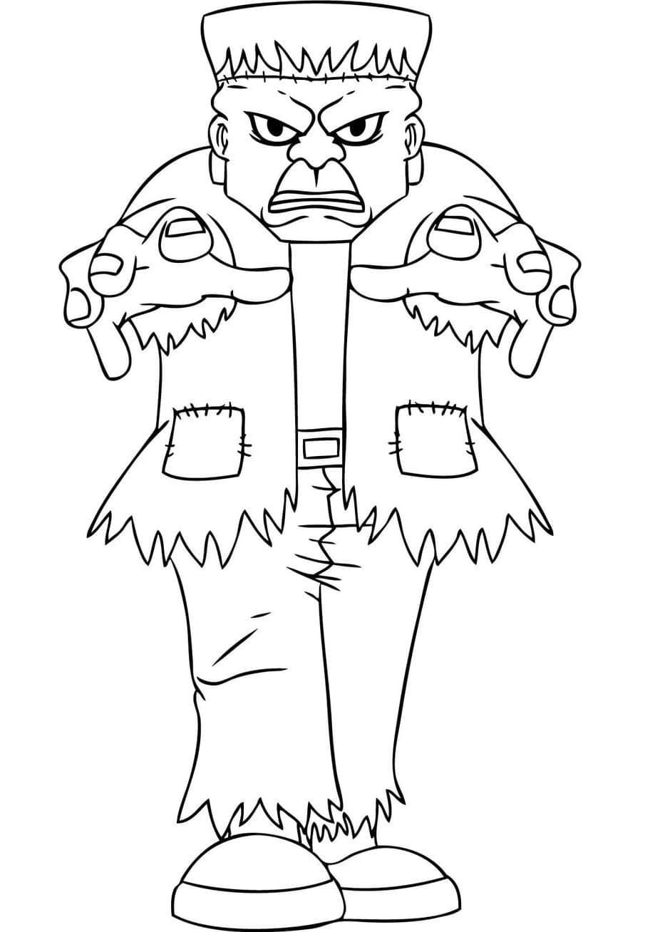 Nakreslete Frankenstein vytisknutí u dětí omalovánka