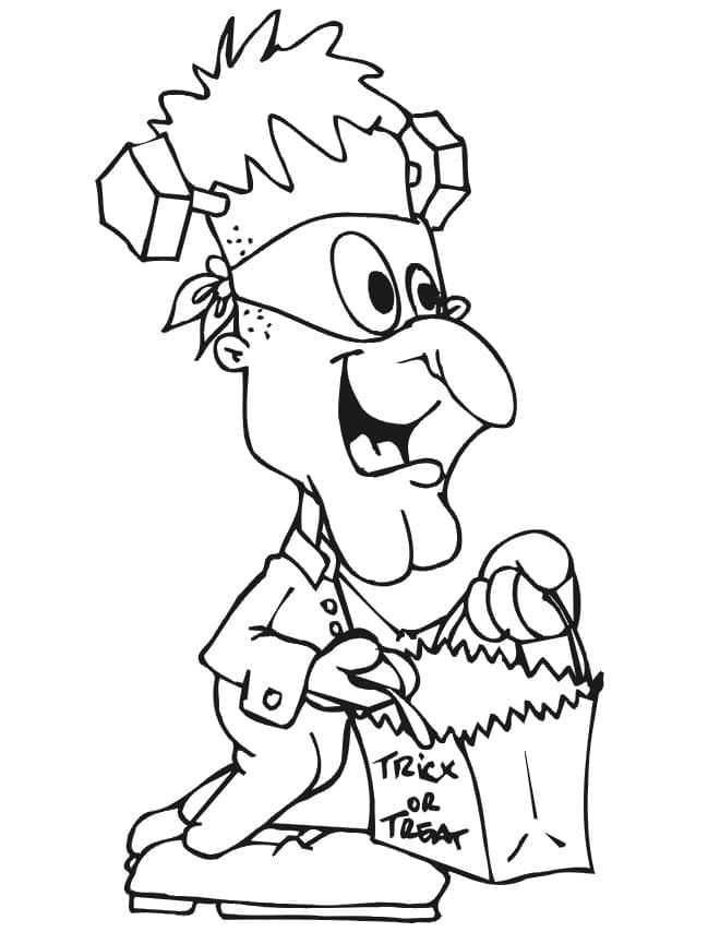 Nakreslete Frankenstein základní tisknutelné omalovánka