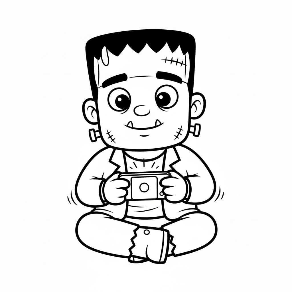 Nakreslete Frankenstein zdarma pro děti omalovánka