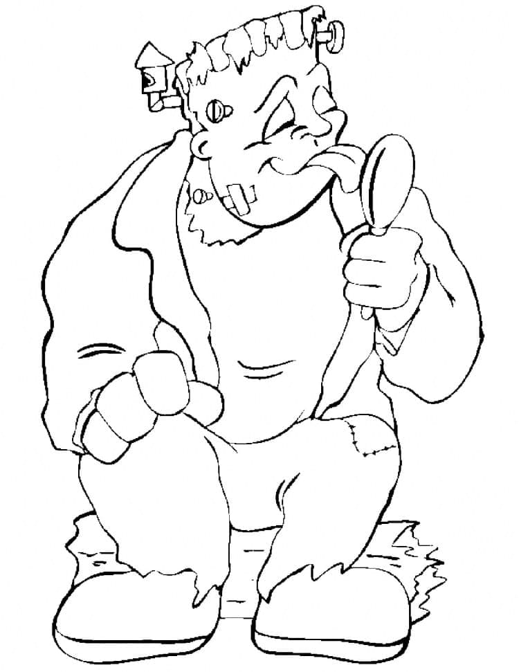 Nakreslete Frankenstein zdarma prostý omalovánka