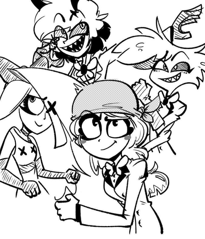 Nakreslete Hazbin Hotel 5 omalovánka