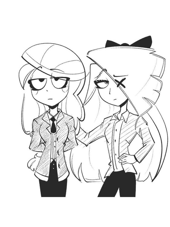 Nakreslete Hazbin Hotel snadný tisknutelné omalovánka