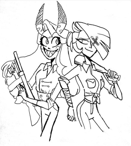 Hazbin Hotel omalovánky