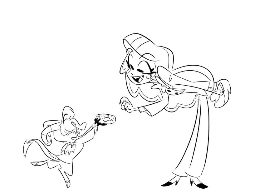 Nakreslete Hazbin Hotel zdarma snadný omalovánka