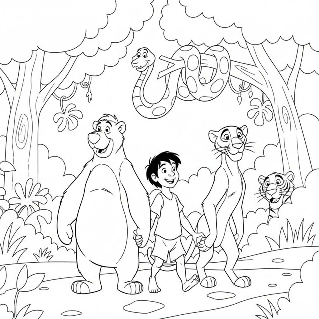 Kniha Džunglí omalovánky