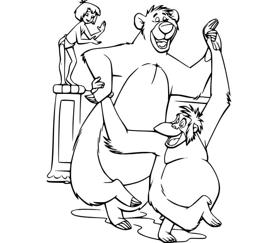 Nakreslete Kniha Džunglí snadný omalovánka