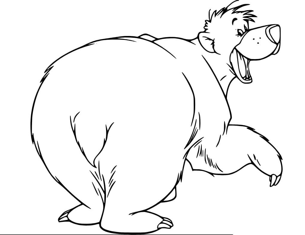 Nakreslete Kniha Džunglí zdarma pro děti omalovánka