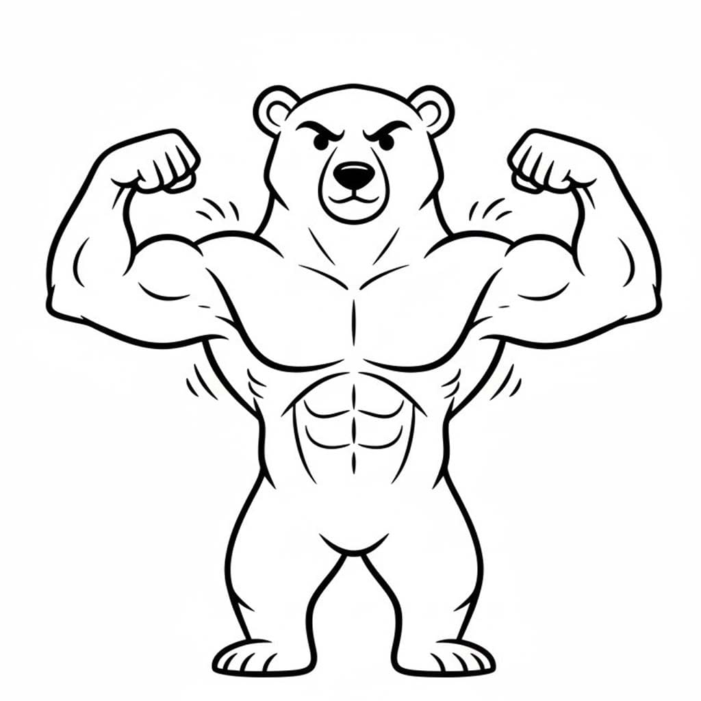 Nakreslete Lední Medvěd k vytisknutí omalovánka