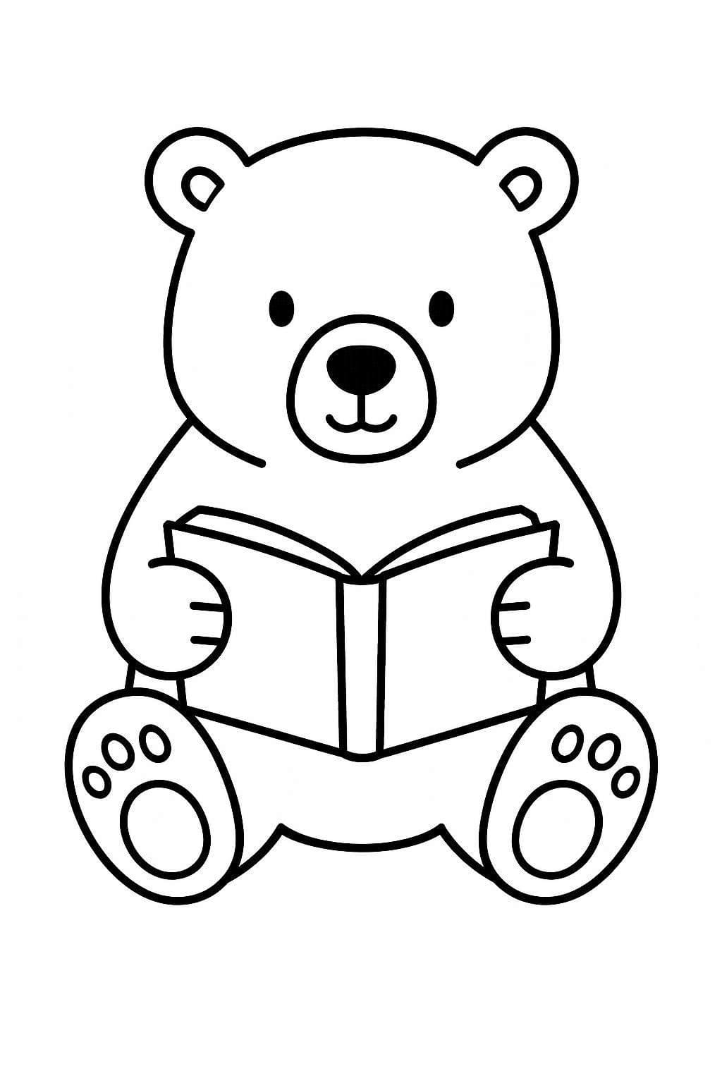 Nakreslete Lední Medvěd prostý u dětí omalovánka