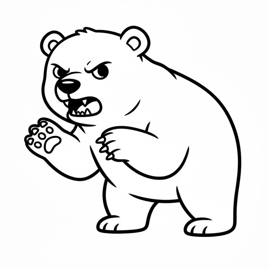 Nakreslete Lední Medvěd zdarma omalovánka