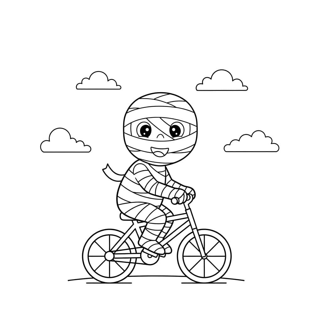 Nakreslete Mumie k vytisknutí zdarma omalovánka