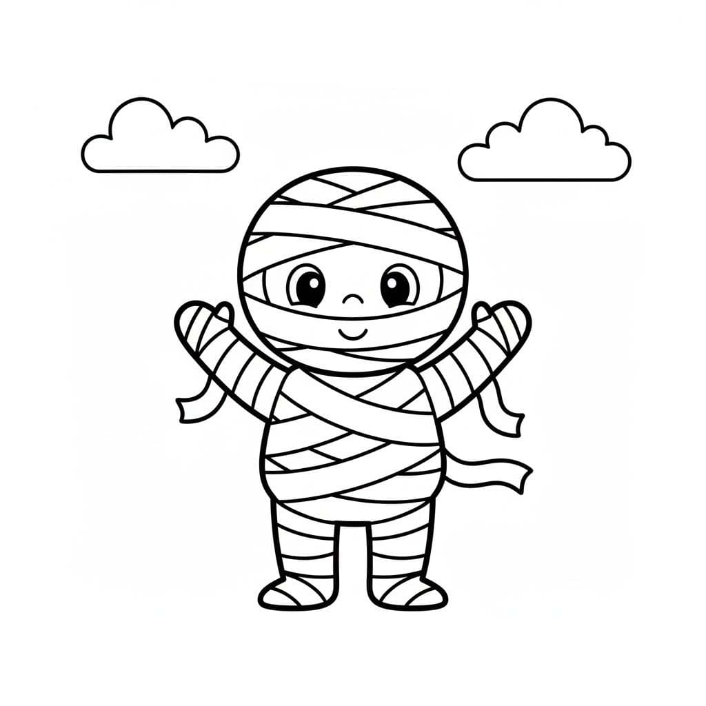 Nakreslete Mumie k vytisknutí omalovánka