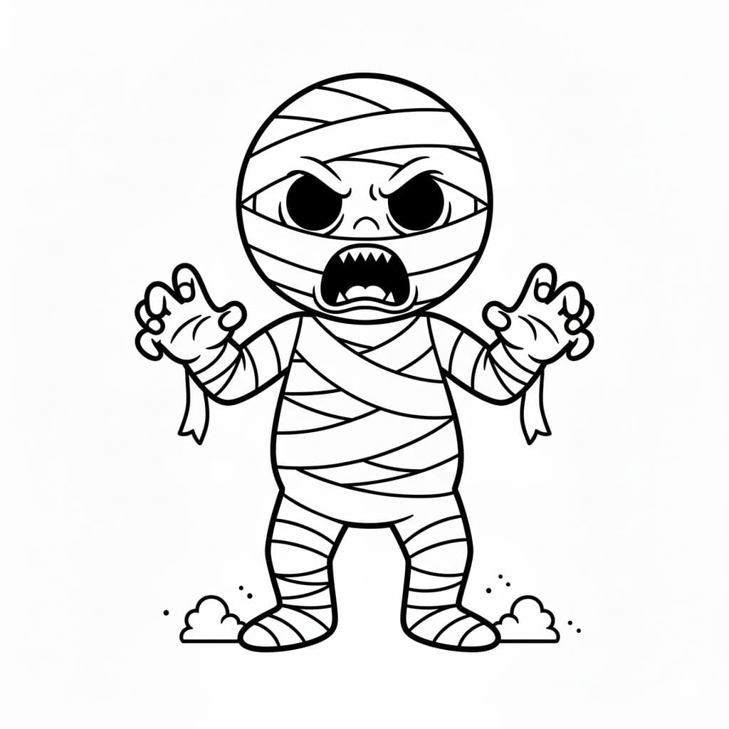 Nakreslete Mumie prostý u dětí omalovánka