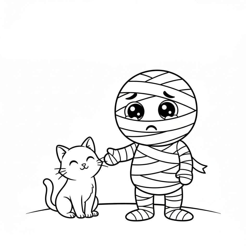 Nakreslete Mumie základní omalovánka