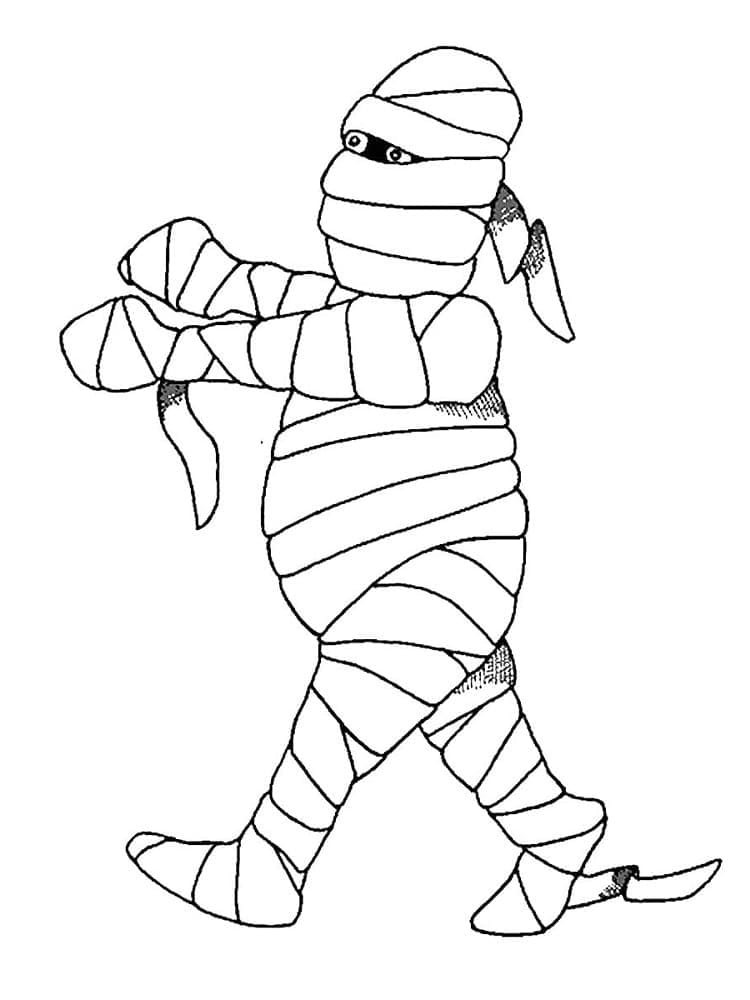 Nakreslete Mumie zdarma snadný omalovánka