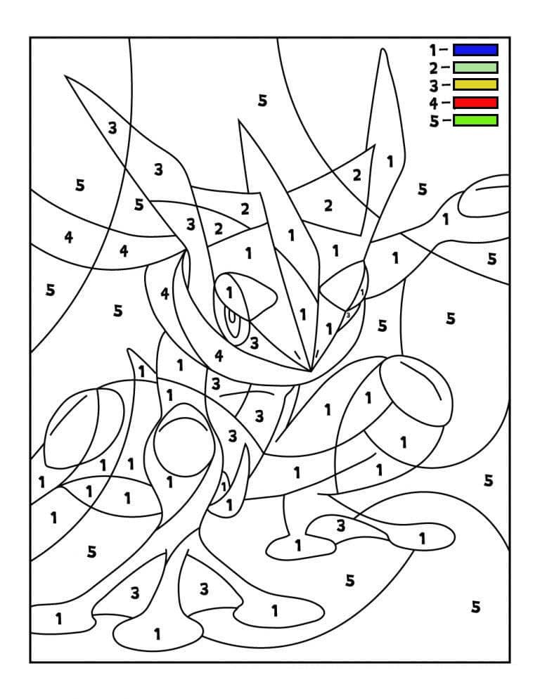 Nakreslete Pokemon Malování podle čísel základní omalovánka