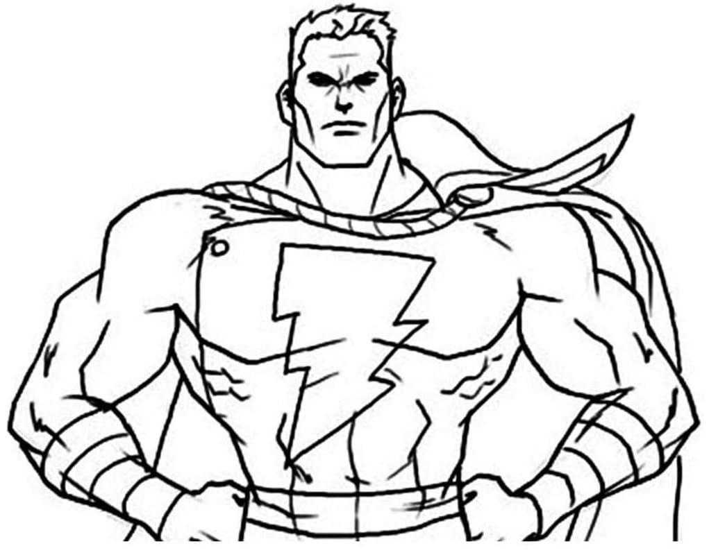 Nakreslete Shazam 1 omalovánka