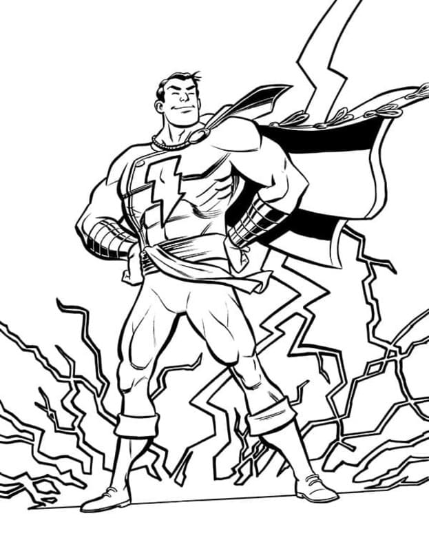 Nakreslete Shazam 3 omalovánka