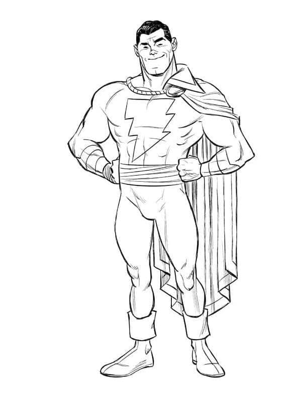 Nakreslete Shazam pro děti omalovánka