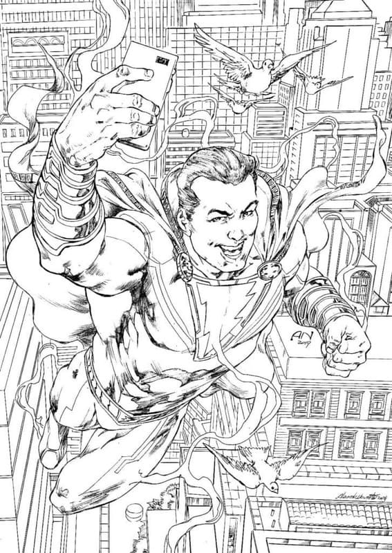 Nakreslete Shazam základní omalovánka