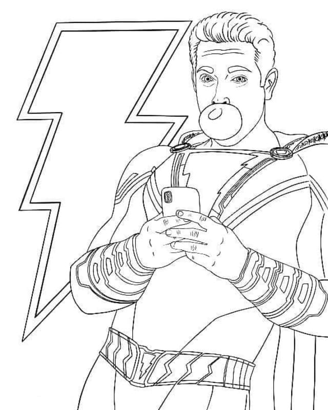 Nakreslete Shazam zdarma základní omalovánka