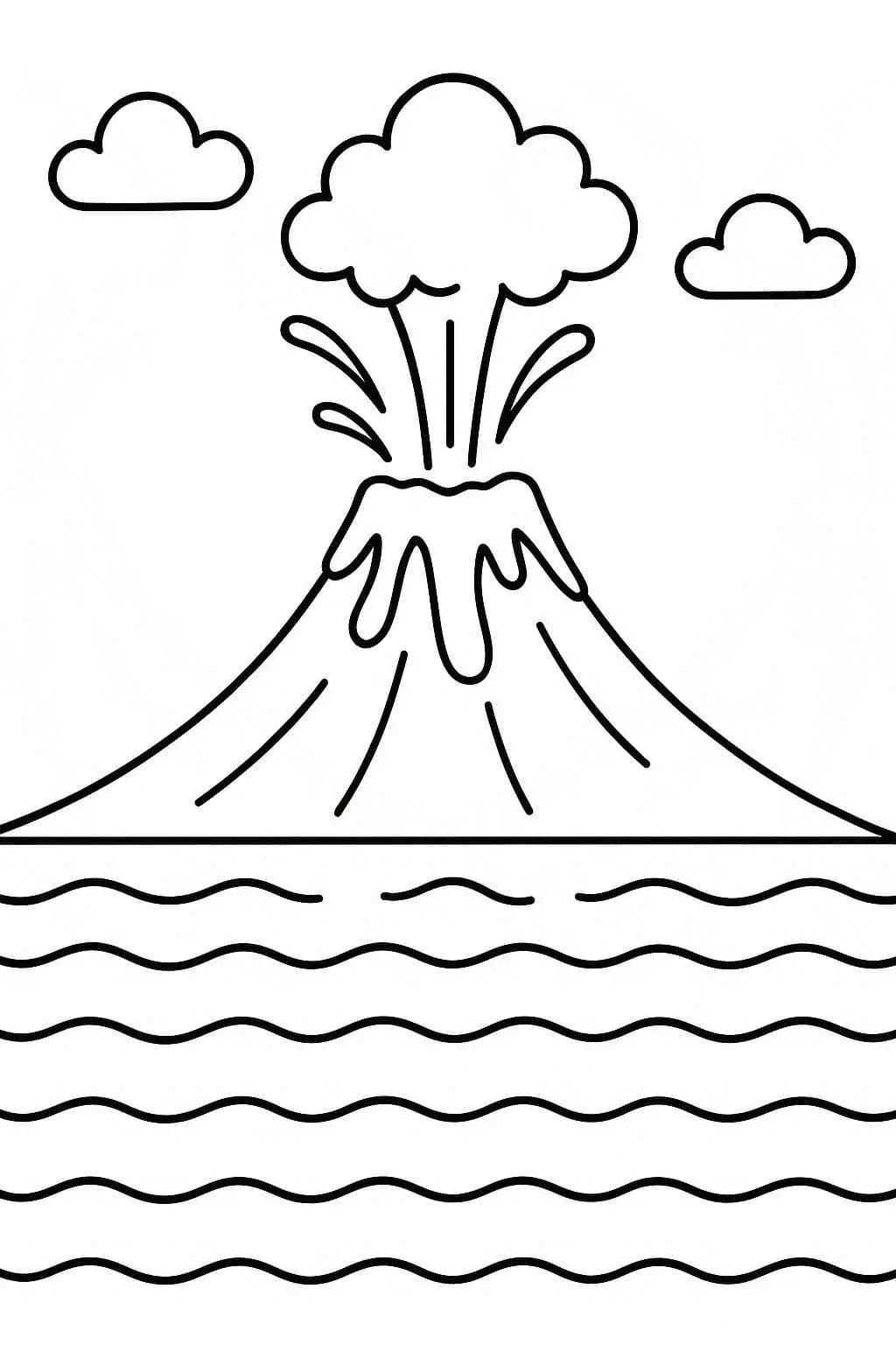 Nakreslete Sopka 4 omalovánka