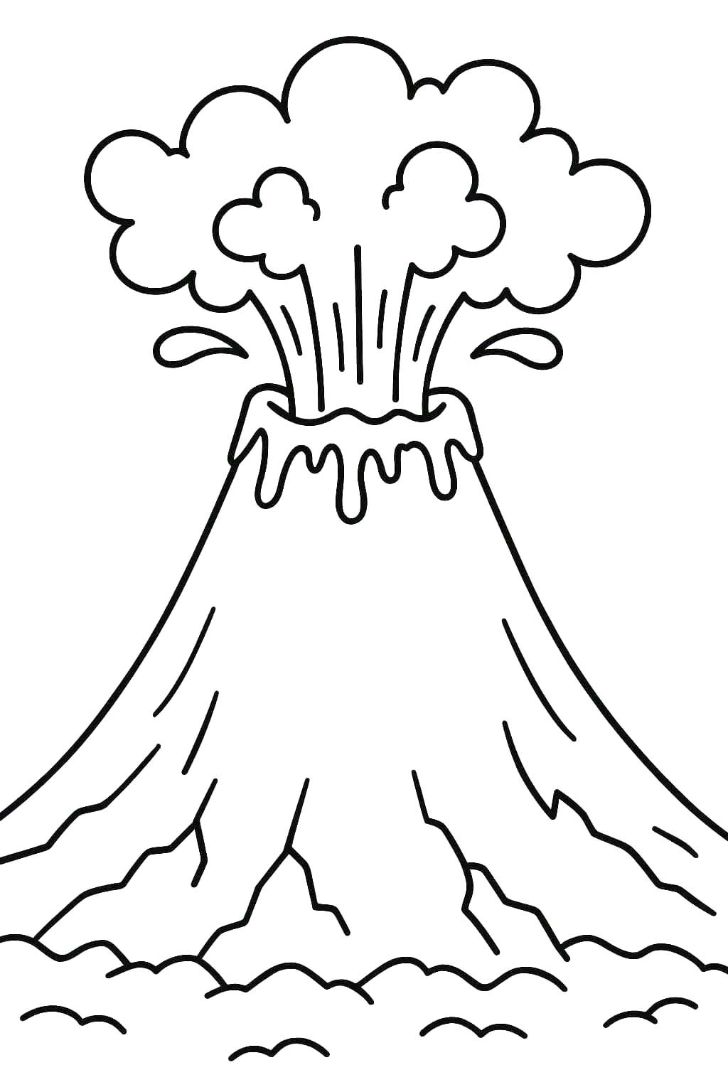 Nakreslete Sopka k vytisknutí zdarma omalovánka