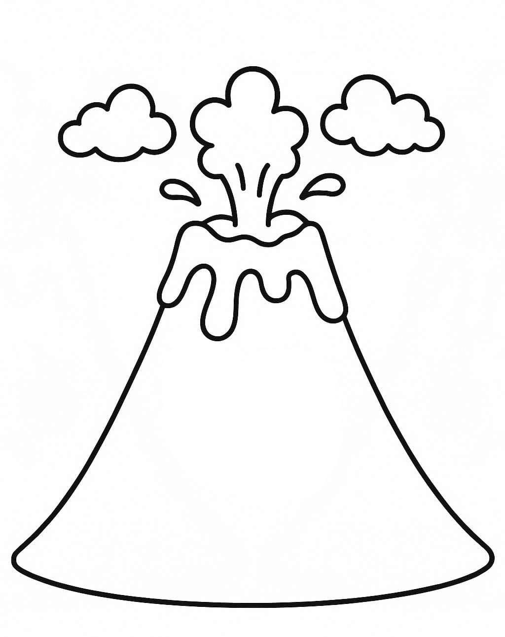 Nakreslete Sopka prostý u dětí omalovánka