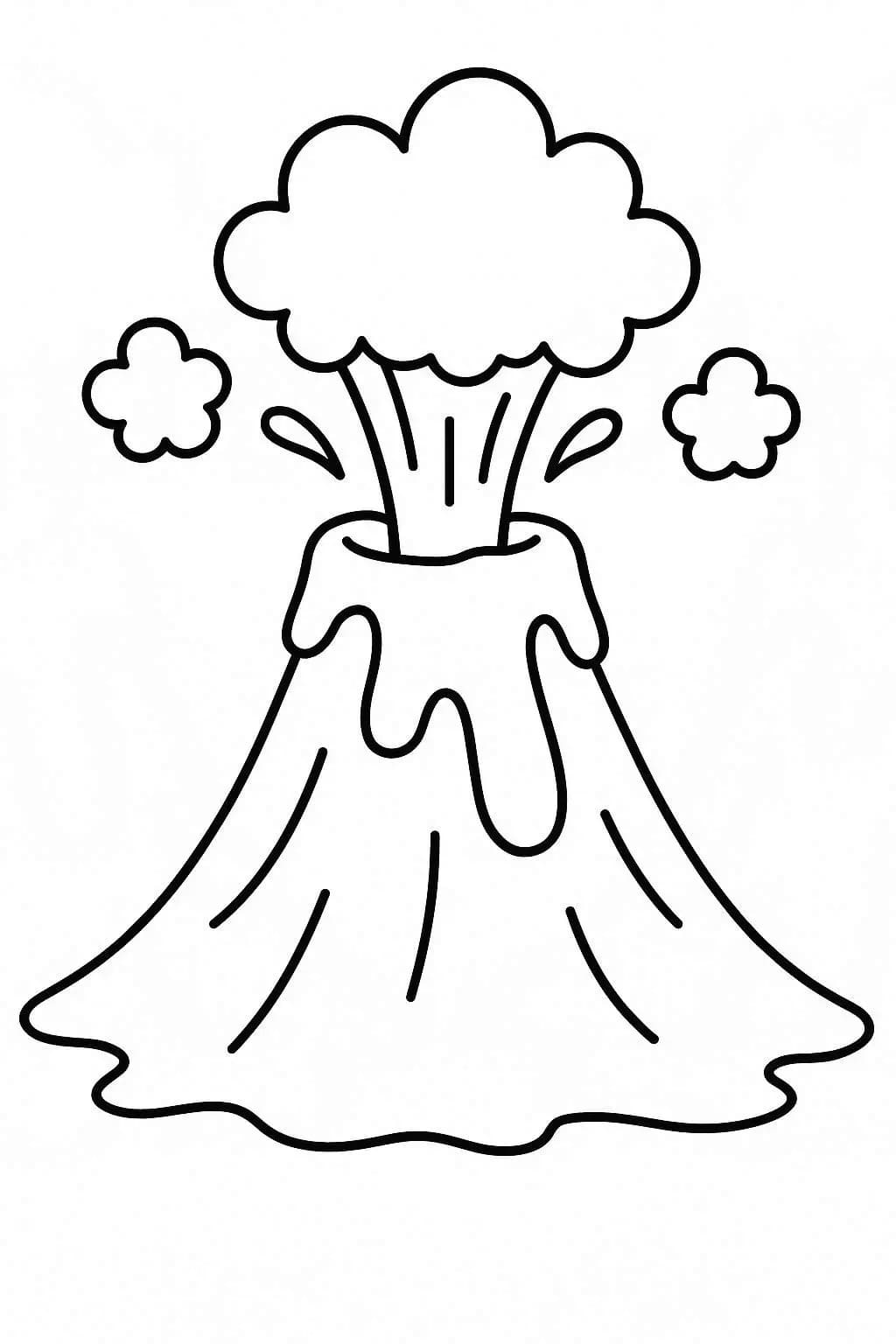 Nakreslete Sopka snadný u dětí omalovánka