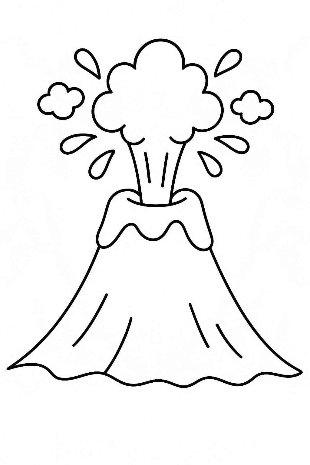 Nakreslete Sopka snadný omalovánka