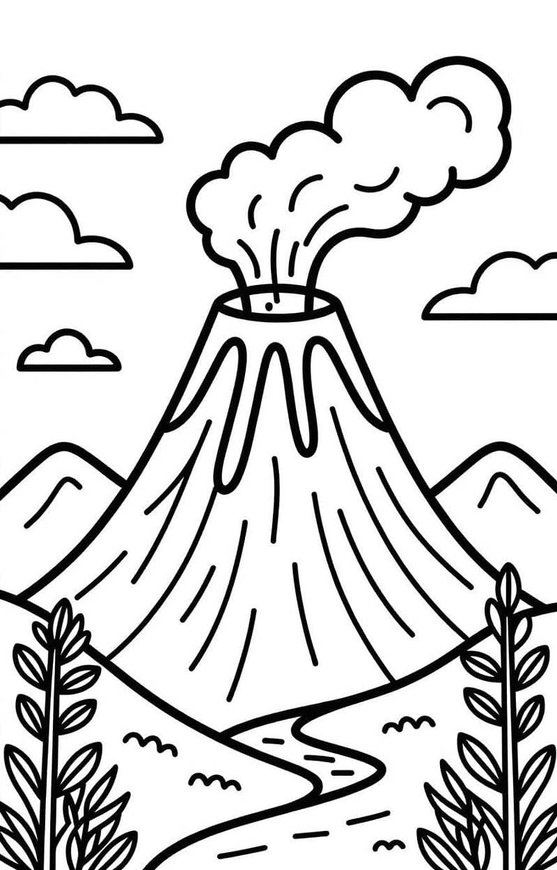 Nakreslete Sopka u dětí omalovánka