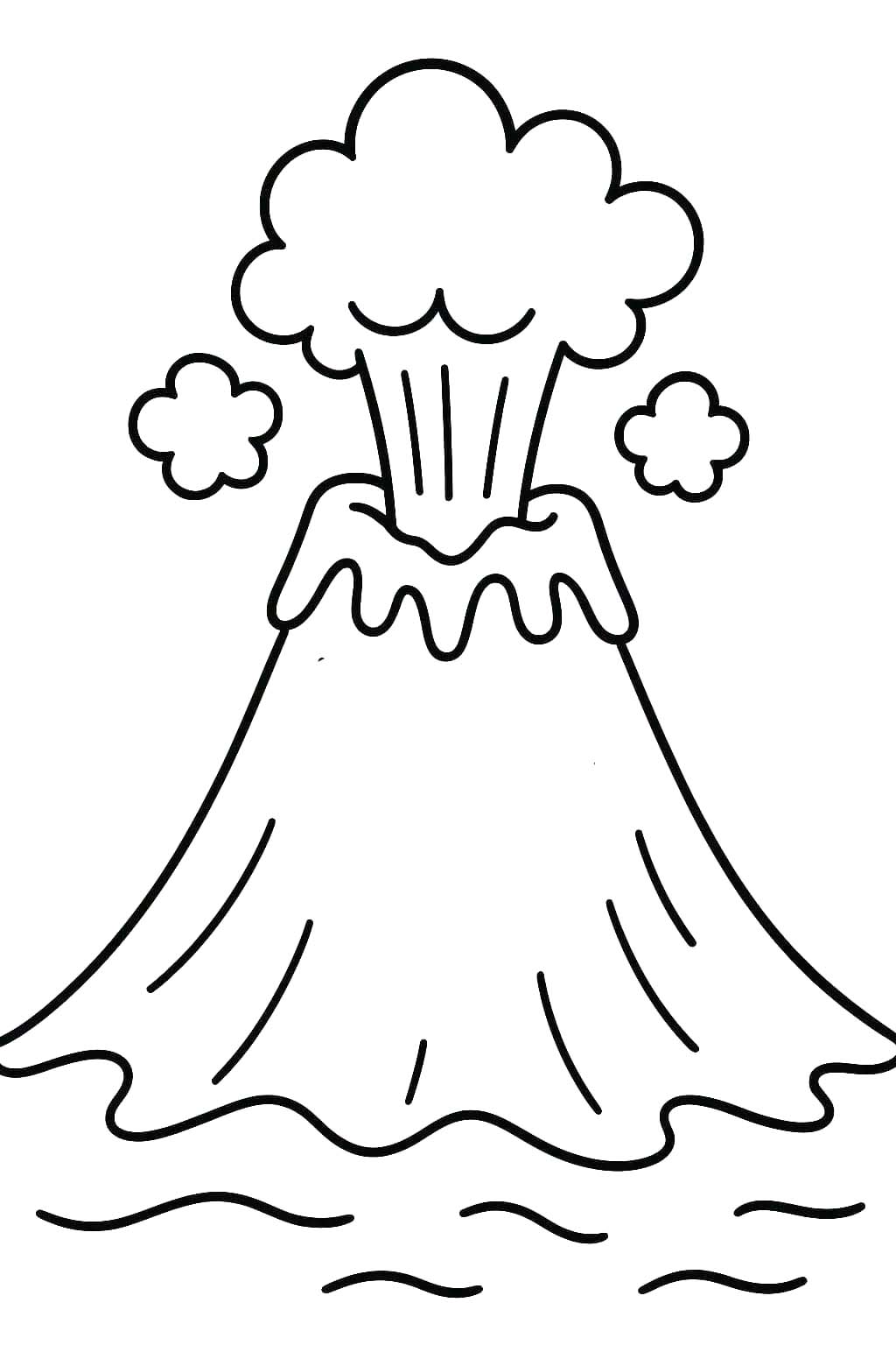 Nakreslete Sopka základní tisknutelné omalovánka