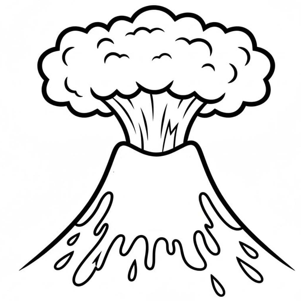 Nakreslete Sopka zdarma pro děti omalovánka