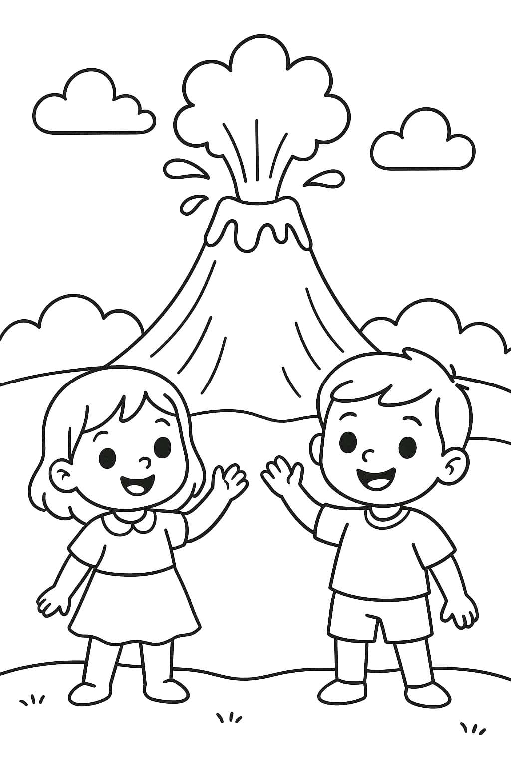 Nakreslete Sopka zdarma snadný omalovánka