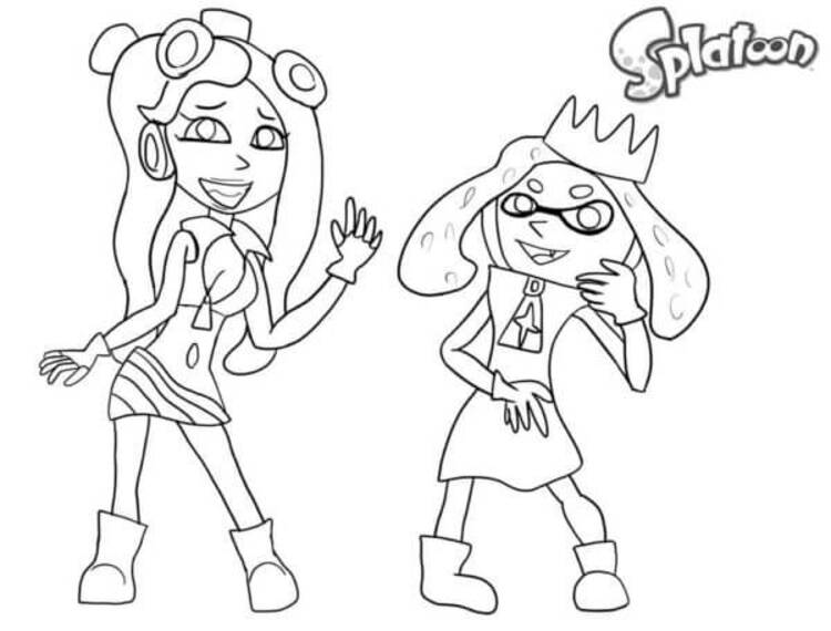 Nakreslete Splatoon zdarma snadný tisknutelné omalovánka